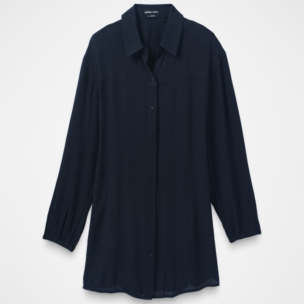 Prana Black Button-Front Long Sleeve Shirt